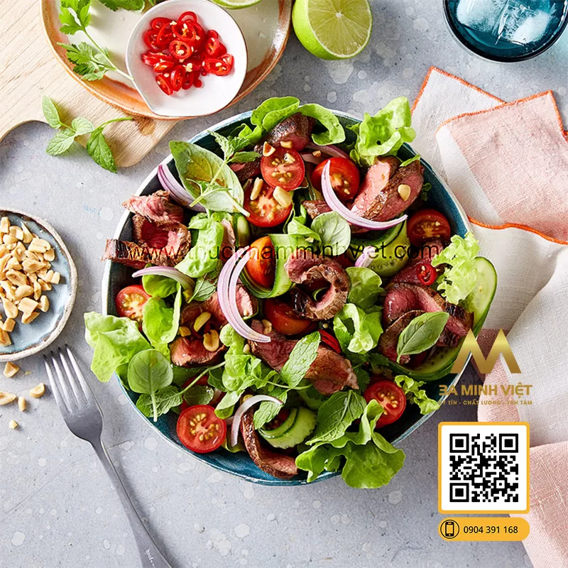 Australian beef flower bucket salad