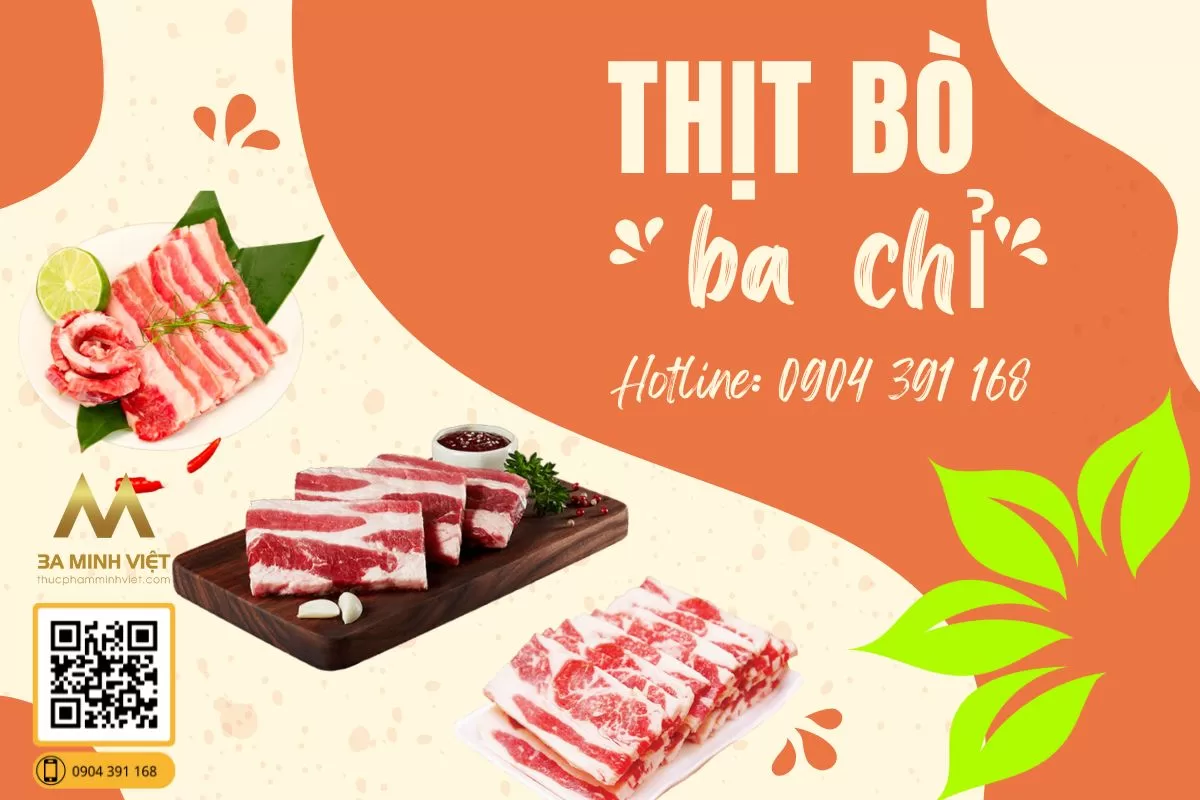 Thực phẩm Minh Việt - Thịt bò ba chỉ